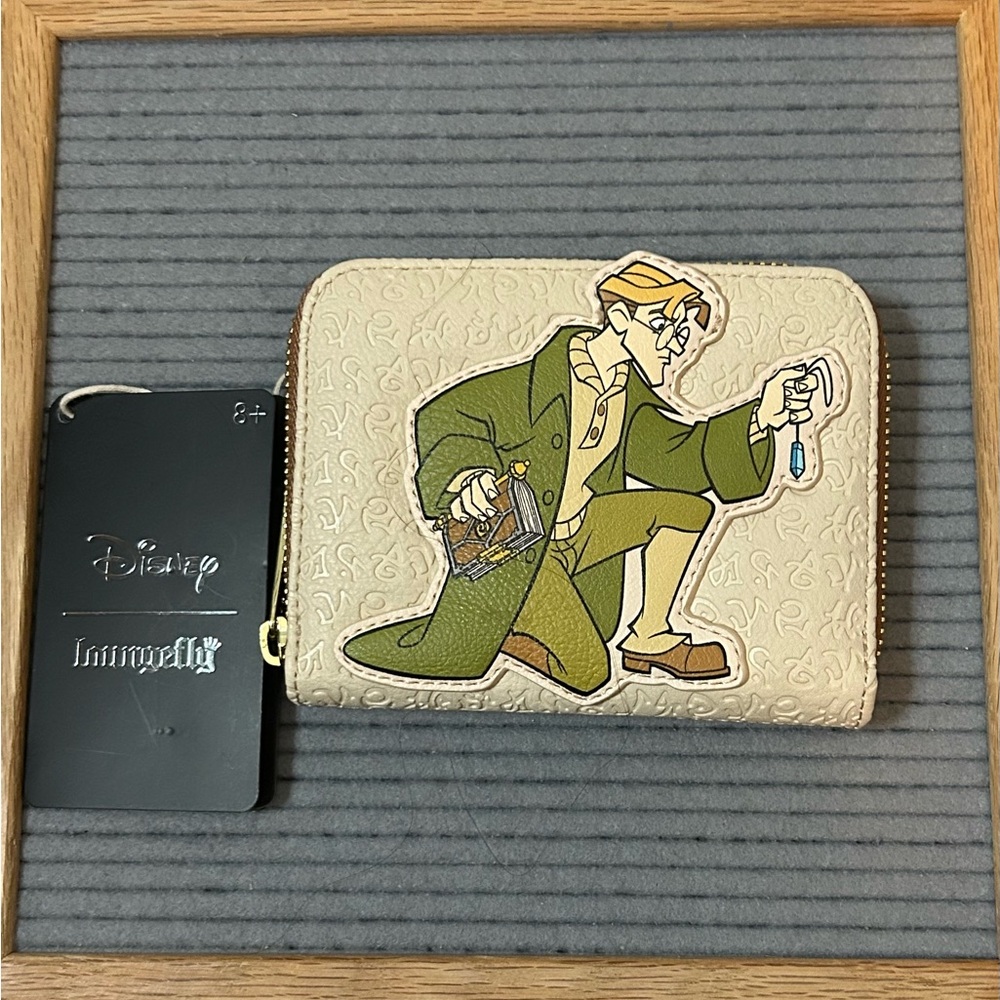NWT Loungefly Disney Atlantis: The Lost Empire Milo Small Zip Wallet